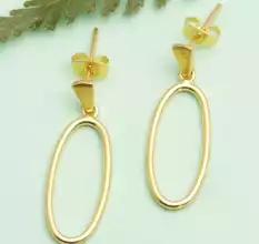Gerometric Dangle earring, Brass with 22k gold plated earring, Wholesale jewelry